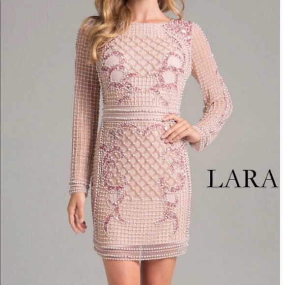 LARA Dresses & Skirts - ISO: long sleeve beaded blush cocktail dress Lara